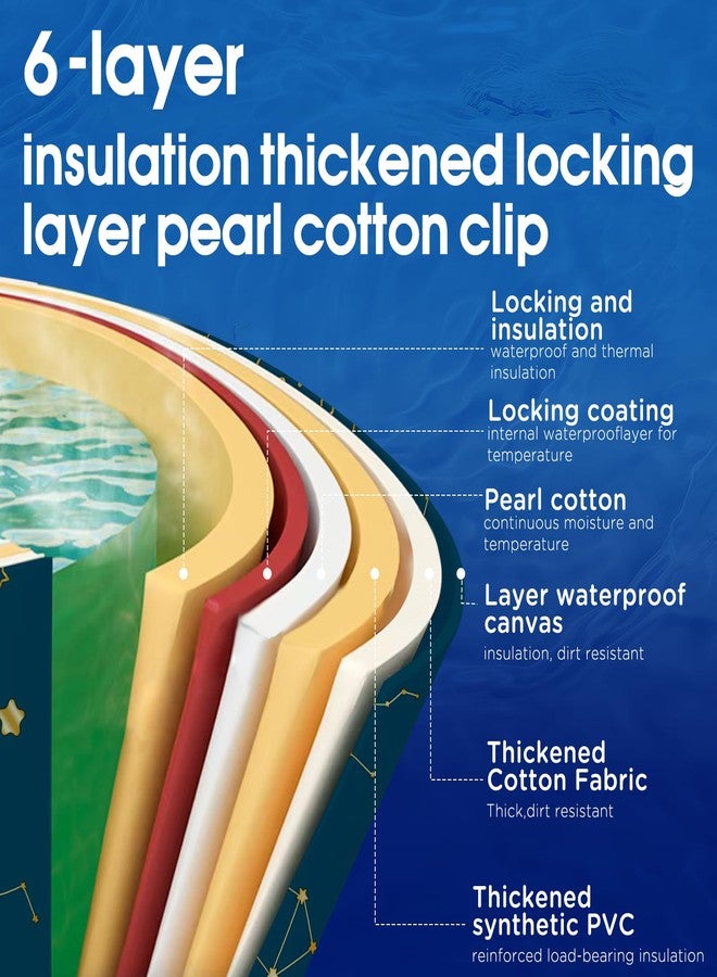 STARBRILLIANT حوض استحمام قابل للطي محمول من STARBRILLIANT، حوض استحمام قابل للطي للبالغين مناسب للسفر والتخييم والمنزل والمنتجع الصحي، موفر للمساحة، مصنوع من مادة PVC متينة (سماء مرصعة بالنجوم A، 27 بوصة) - Image 5